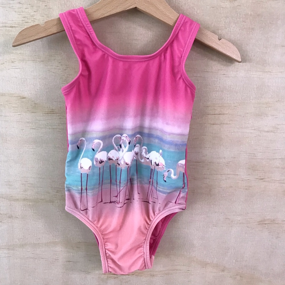 GAP Baby Girl One Piece Flamingo Swimsuit